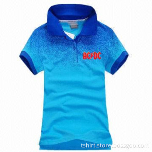 Men's Deep Blue Korea Short Sleeve Polo T-shirt, Customized Logos and Sizes Available